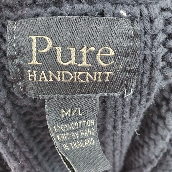 Pure Handknit Women's Cardigan Chunky Knit Sweater - Picture 6 of 7